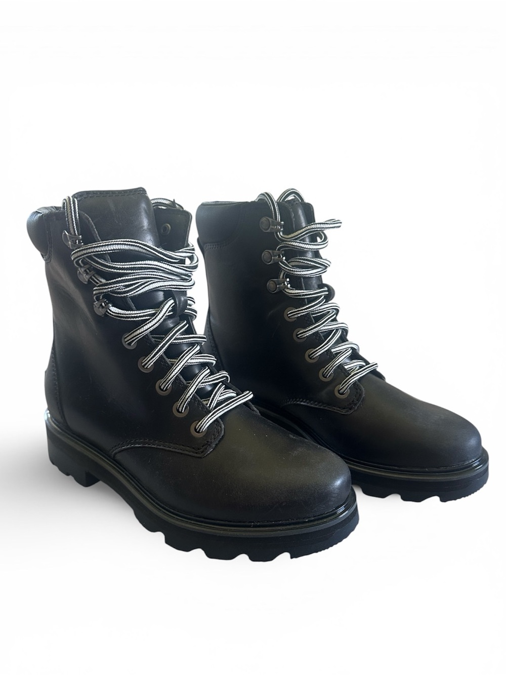 Sorel || NIB || Black Leather Waterproof Lennox Lace-Up Boots